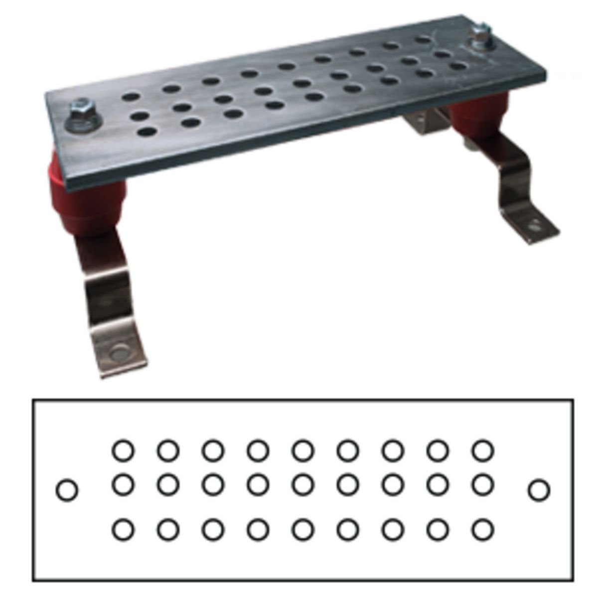 Tinned Copper Ground Bar TCB14412JK Continental Industries